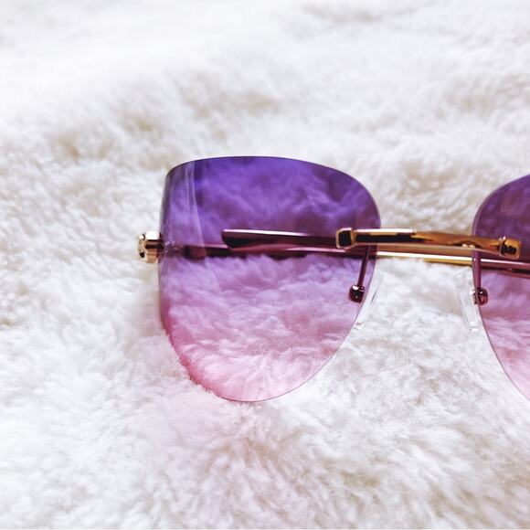 Ophelia Purple Floral Chic Sunglasses - Picture 5 of 10